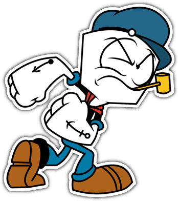 Shaktiman And Popeye Stickers (396x396), Png Download