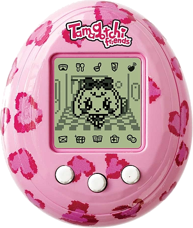 Tamagotchi Friends Pink Hearts - Tamagotchi Friends (389x459), Png Download