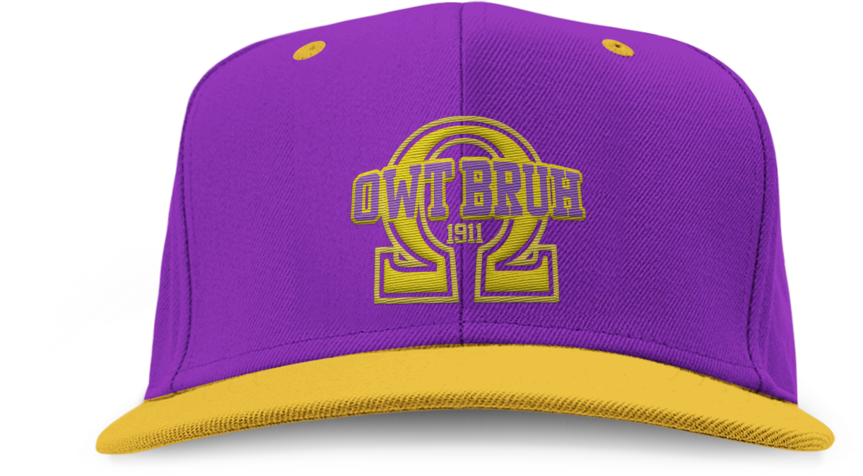 Omega Psi Phi Embroidered Owt Bruh Snap Back Hat - Baseball Cap (2000x2000), Png Download
