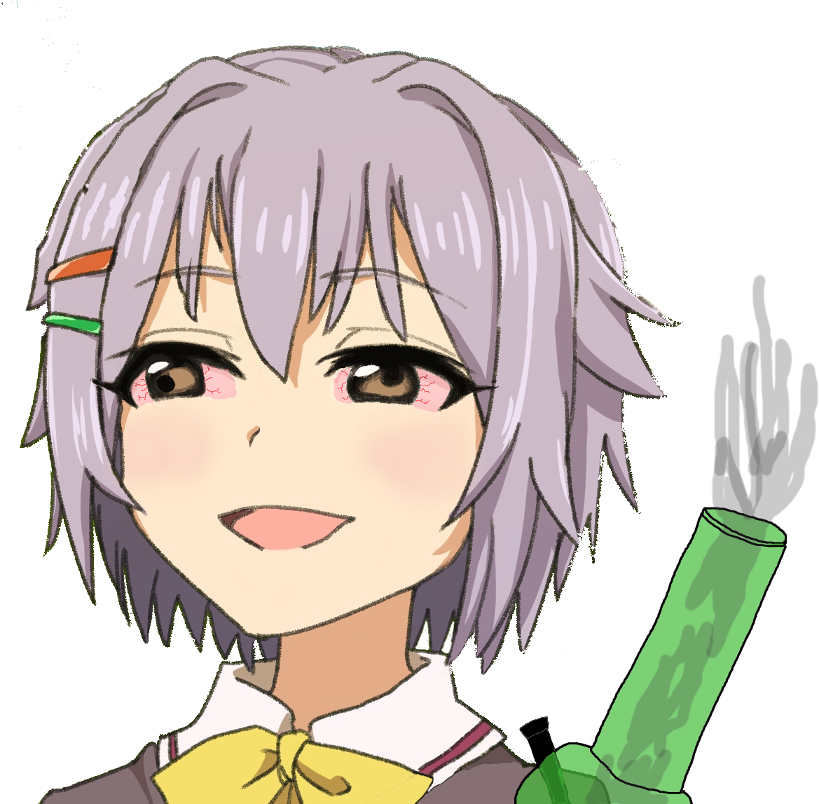 Weed Man Lmoa , - Anime Girl Smoking Weed (1250x1156), Png Download