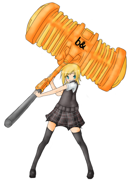 Comment Picture - Ban Hammer Transparent Anime (450x600), Png Download