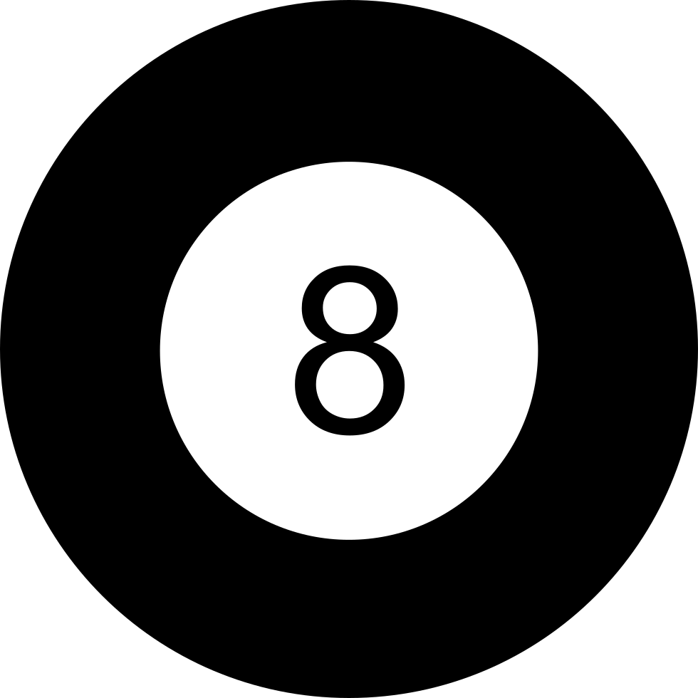 Eight Ball Snooker Billiards Sports Comments - Map Button Png (980x980), Png Download