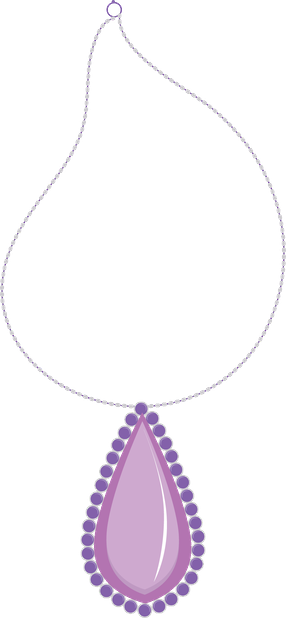 Necklace Clipart Princess Sofia - Princess Sofia Necklace Png (286x618), Png Download