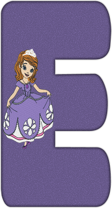 E - - ✿‿ - Decoracion Princesa Sofia Rosado Fucsia Y Morado (393x729), Png Download