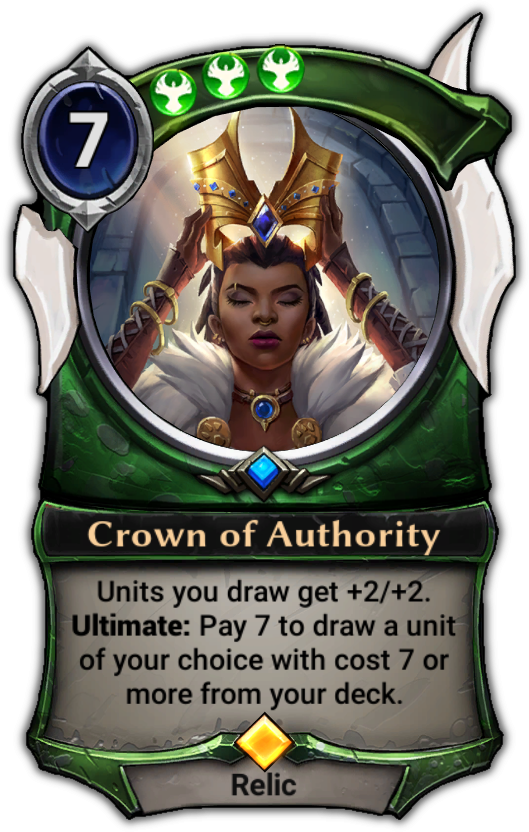 Crown Of Authority - Wisp Eternal Card Game (529x832), Png Download