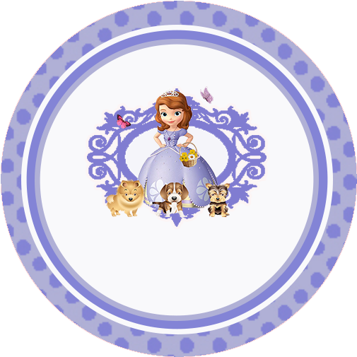 Toppers Or Free Printable Candy Bar Labels For A Princess - Sofia The First (576x576), Png Download