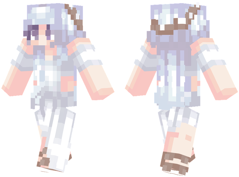 Ice Crystals - Minecraft Girl Skins (804x576), Png Download