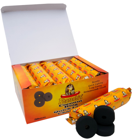Pharaoh's Coconut Ring Quick Light Charcoal 38mm - Pharaohs Charcoal (480x480), Png Download