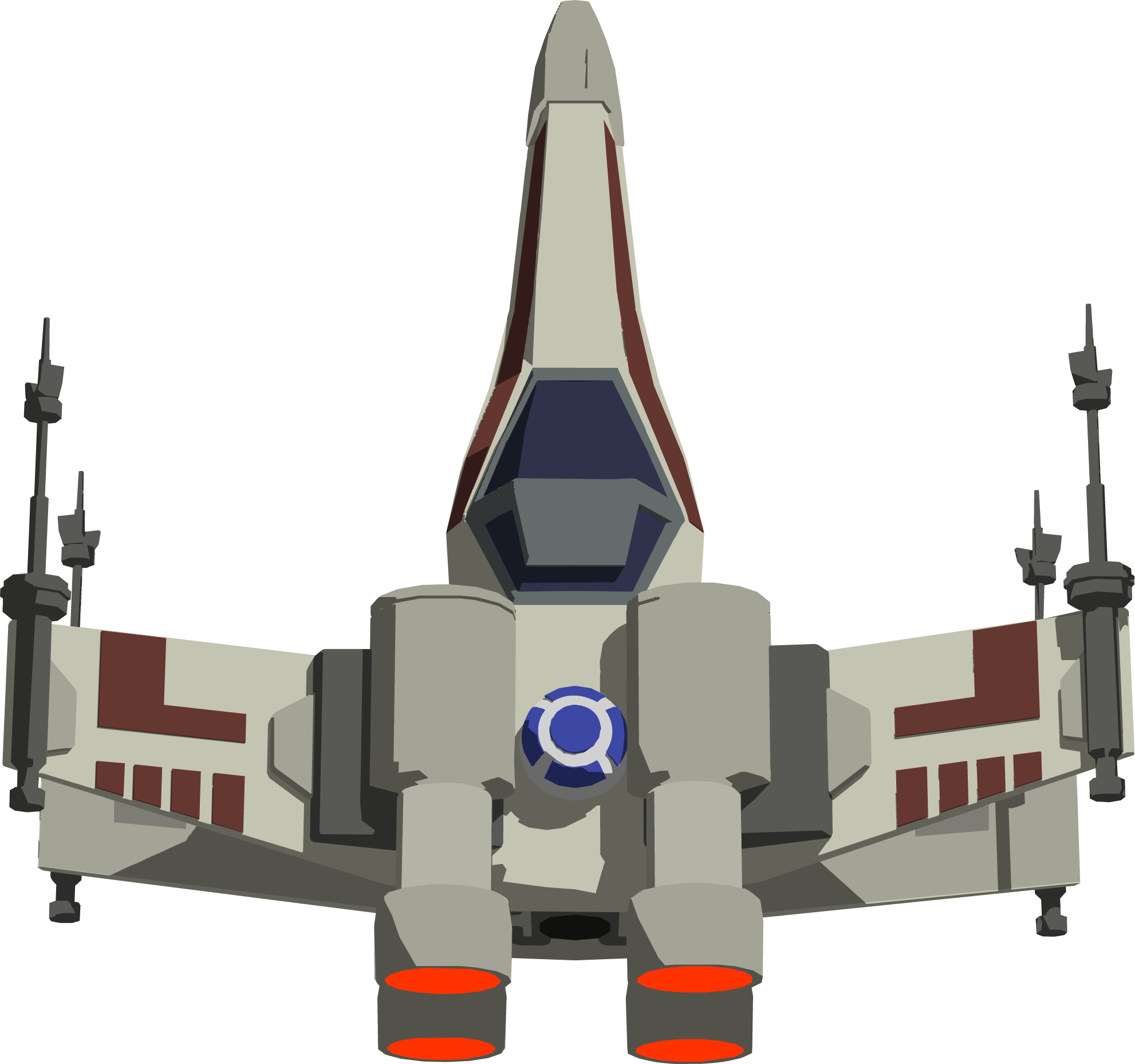 X Wing Game Fighter - Star Wars X Wing Sprite (1982x1857), Png Download