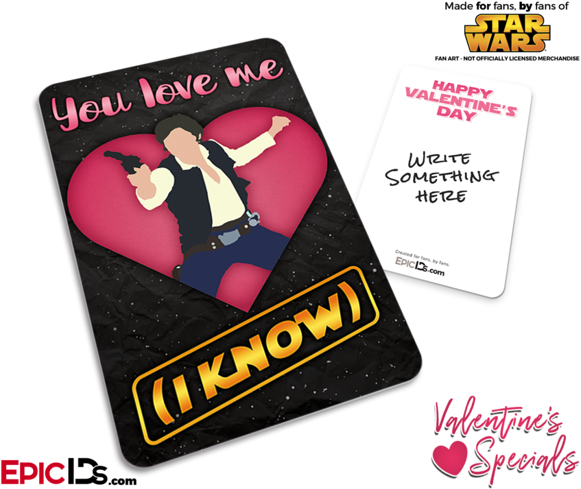 Pocket Sized Premium Valentines Day Star Wars 'light - Star Wars (900x750), Png Download