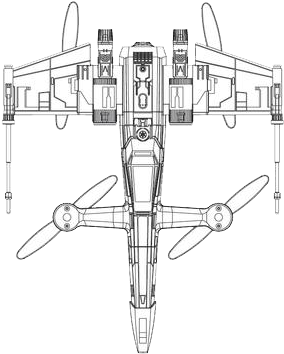 X-wing Drone Only - Unmanned Aerial Vehicle (600x480), Png Download