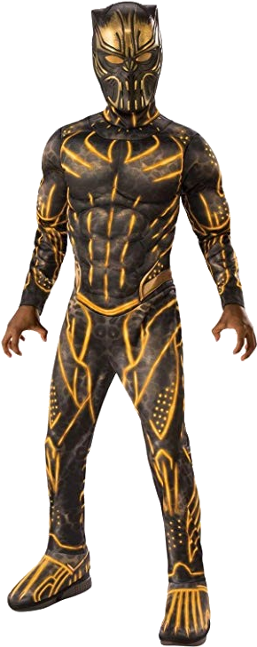 Erik Killmonger Black Panther Costumes - Black Panther Killmonger Costume (331x741), Png Download