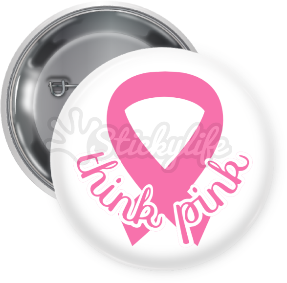 Think Pink Button - Thanksgiving (940x587), Png Download