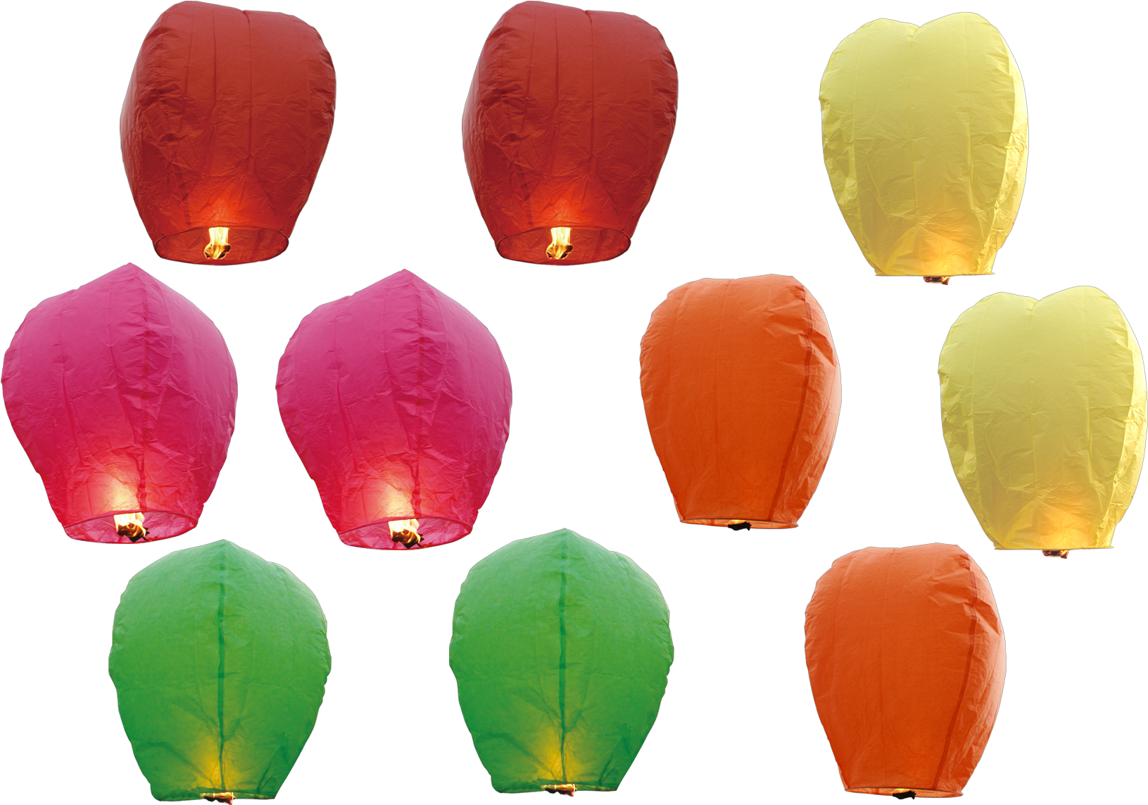 Colored Sky Lantern (1667x1250), Png Download