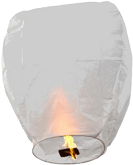 Sky Lantern White - Re-countryside Chinese Wishing Multicolor Sky Lanterns (400x400), Png Download