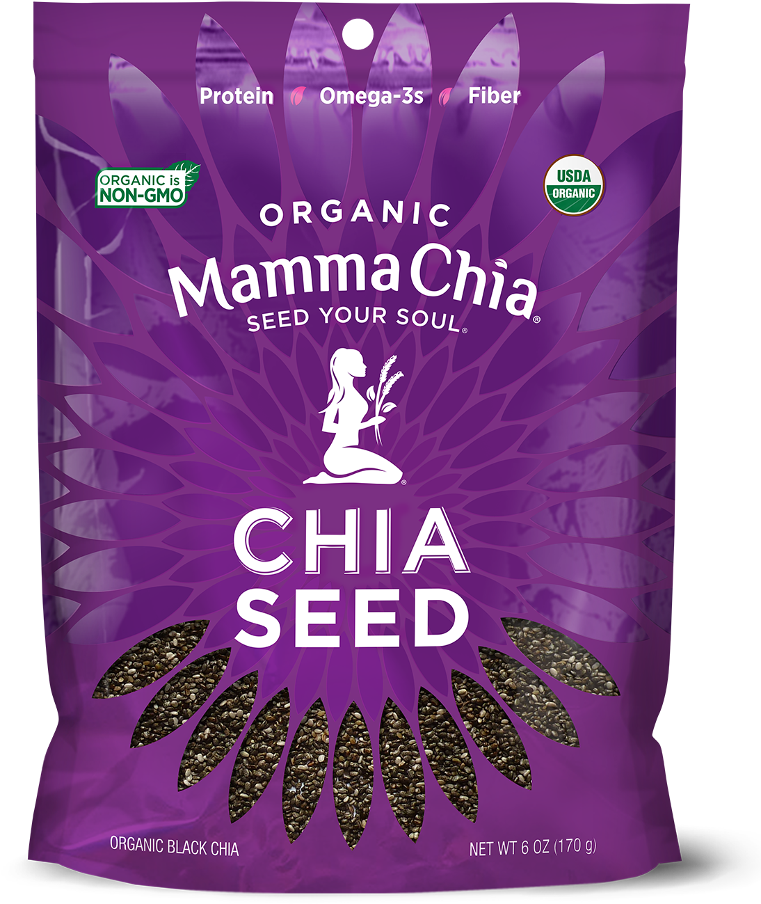 Black Chia Seeds 6 Oz - Mamma Chia Organic Black Chia Seeds (8x6 Oz) (1147x1440), Png Download