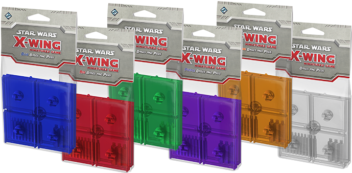 Star Wars X-wing Miniatures Game Colored Bases And - X Wing Colored Bases And Pegs (700x349), Png Download
