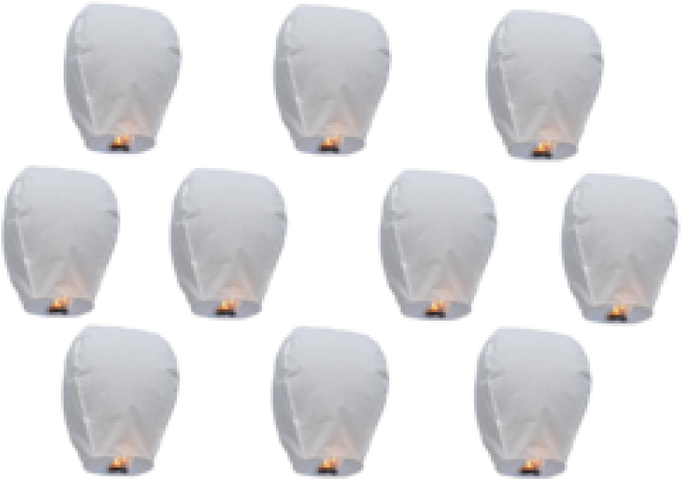 White Lanterns-800x800 - Sky Lantern (800x800), Png Download