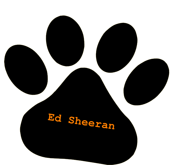Black Pet Paw / Ed Sheeran Orange Text Clip, At Clker - Change You Want To See (600x571), Png Download