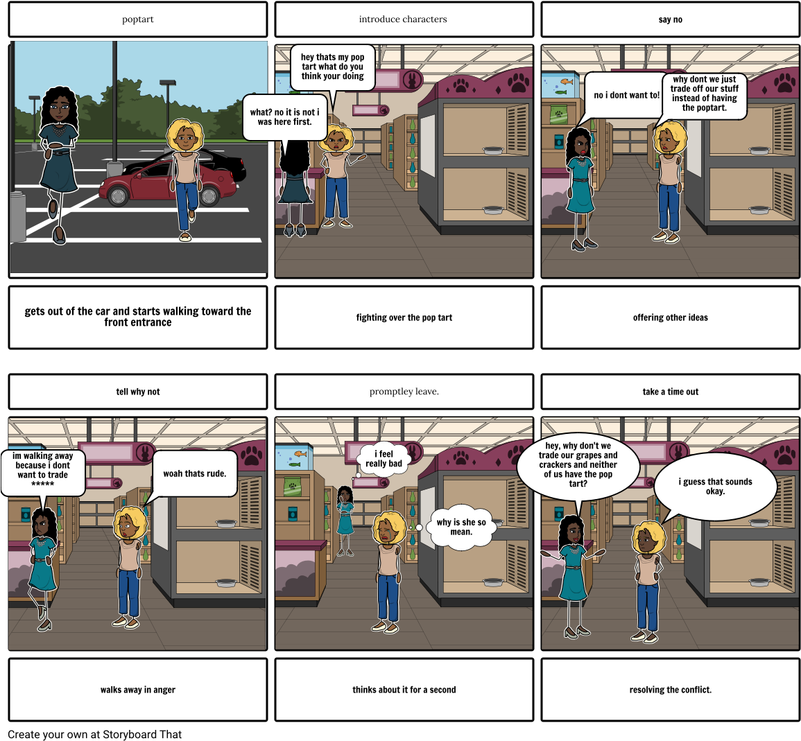 Poptart What No It Is Not I Was Here First - Storyboard (1164x1086), Png Download