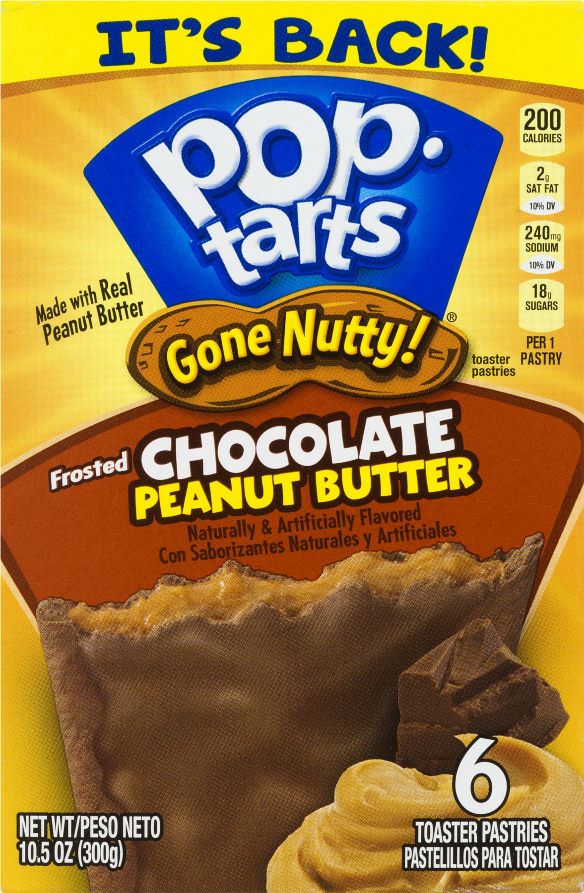 Pop Tarts Gone Nutty Chocolate Peanut Butter Png Peanut - Peanut Butter Pop Tarts Gone Nutty (1800x1800), Png Download