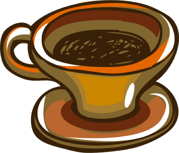Coffee And Tea Stickers Messages Sticker-1 - Vector Graphics (618x529), Png Download