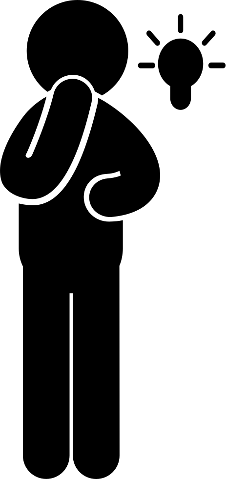 Light Bulb Idea Comments - Icono De Persona Pensando (463x980), Png Download