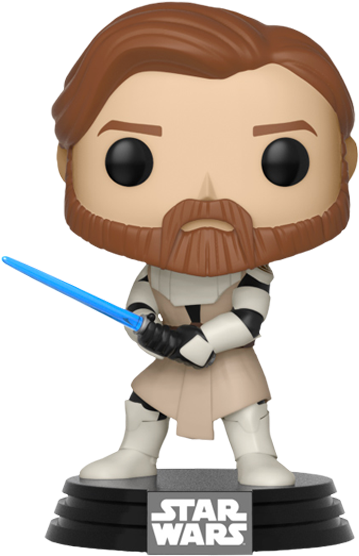 Star Wars Clone Wars - Obi Wan Kenobi Pop (600x600), Png Download