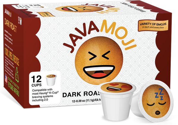 Javamoji, Emoji K-cups, Dark Roast Coffee, 72 Count (600x422), Png Download