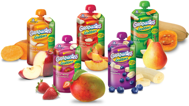 Gerber Graduates Grabbers Apple/sweet Potato (620x376), Png Download