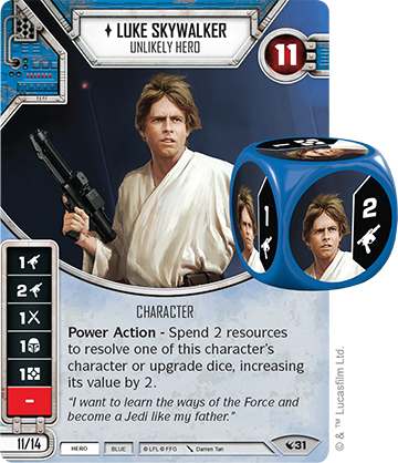 Legacies Starter Luke - Star Wars Destiny Luke Skywalker (360x418), Png Download
