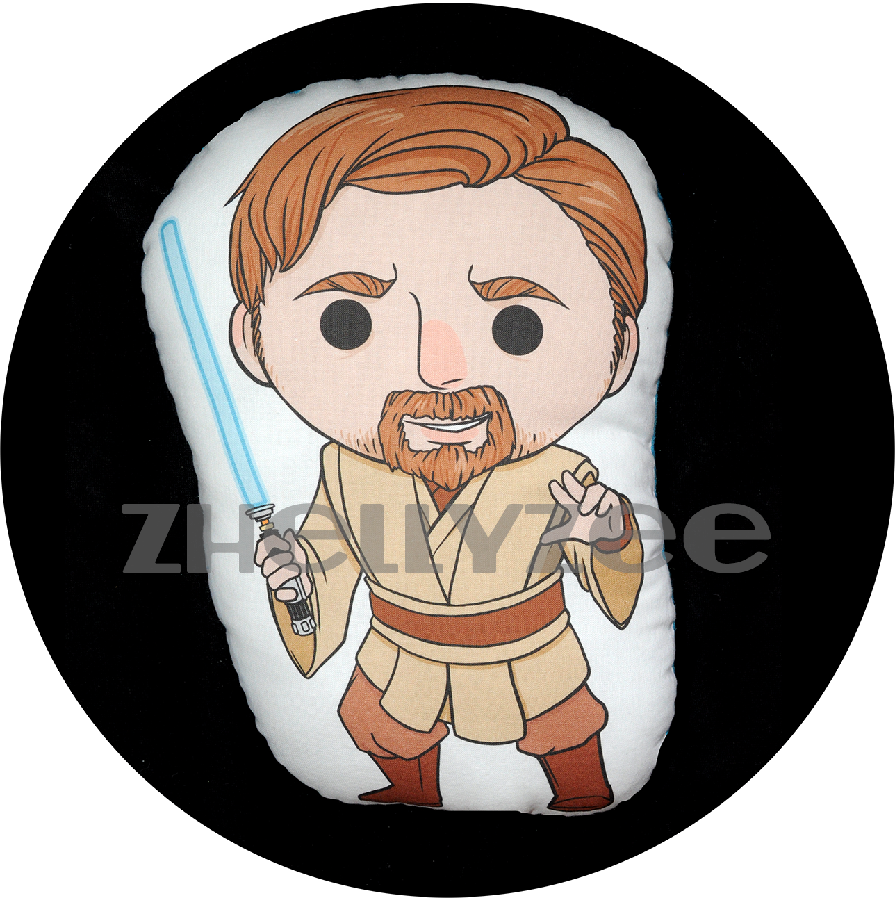 Obi-wan Kenobi Pillow Plush - Stuffed Toy (1288x1292), Png Download