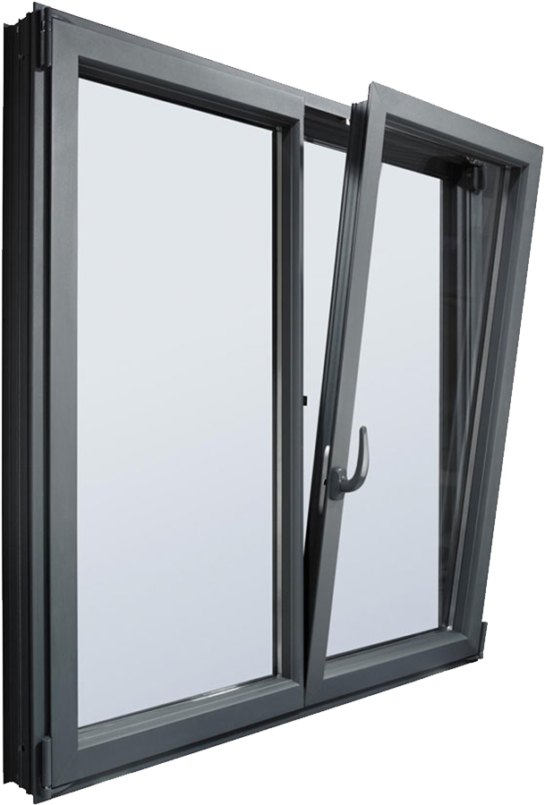 Double Glazed Aluminium Windows - Tilt And Turn Aluminium Windows (1500x1000), Png Download