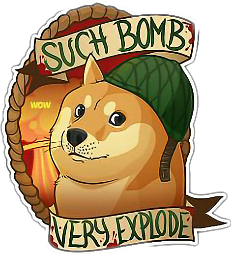 Such Bomb Very Explode Sticker (470x516), Png Download