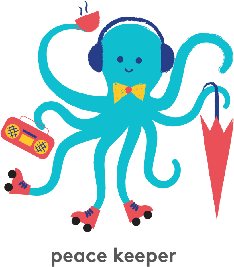Peacekeeper-stibpencils - - Octopus (1000x1213), Png Download