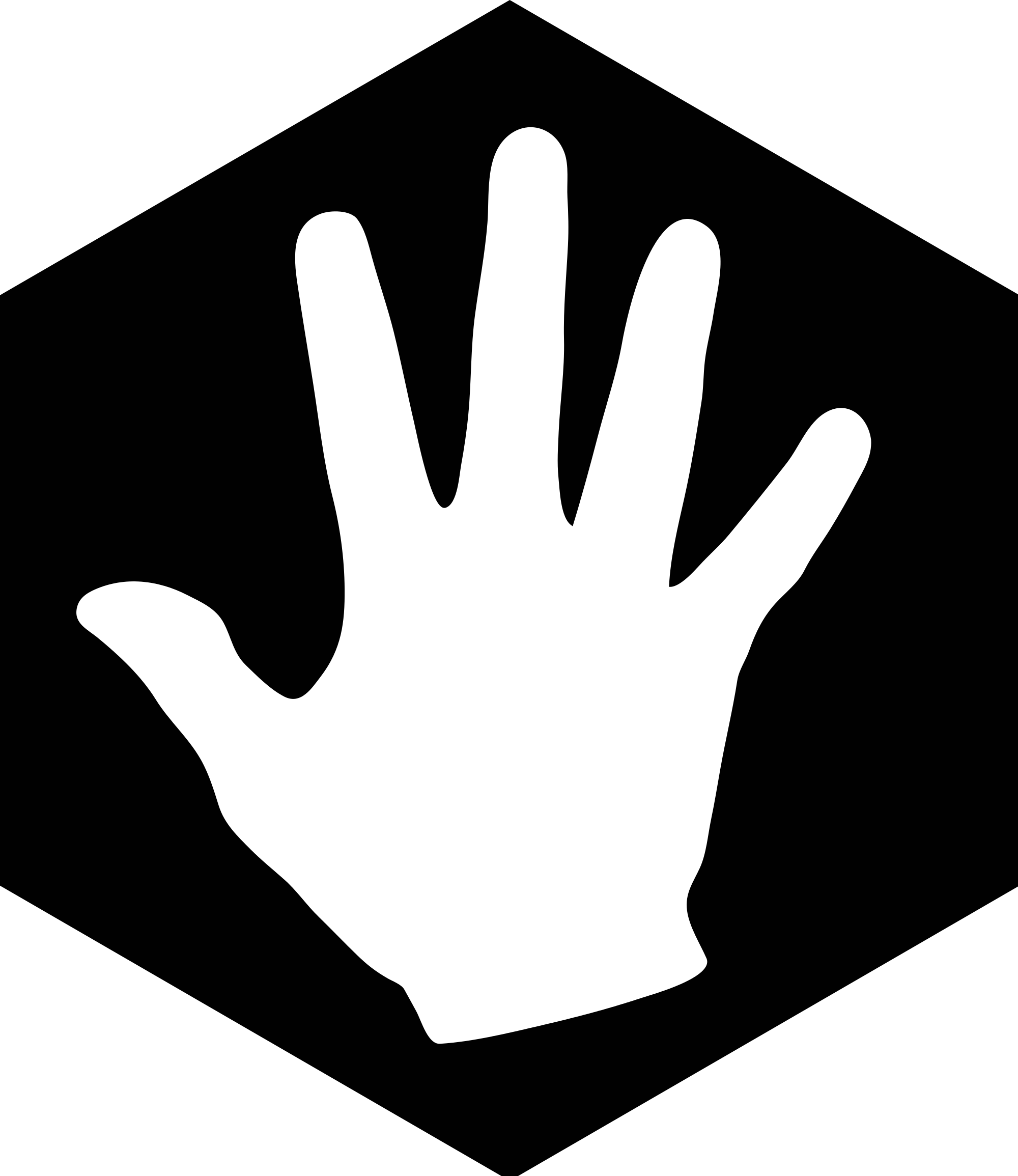 Hand Svg Black And White - Hand White Icon Png (2000x2310), Png Download