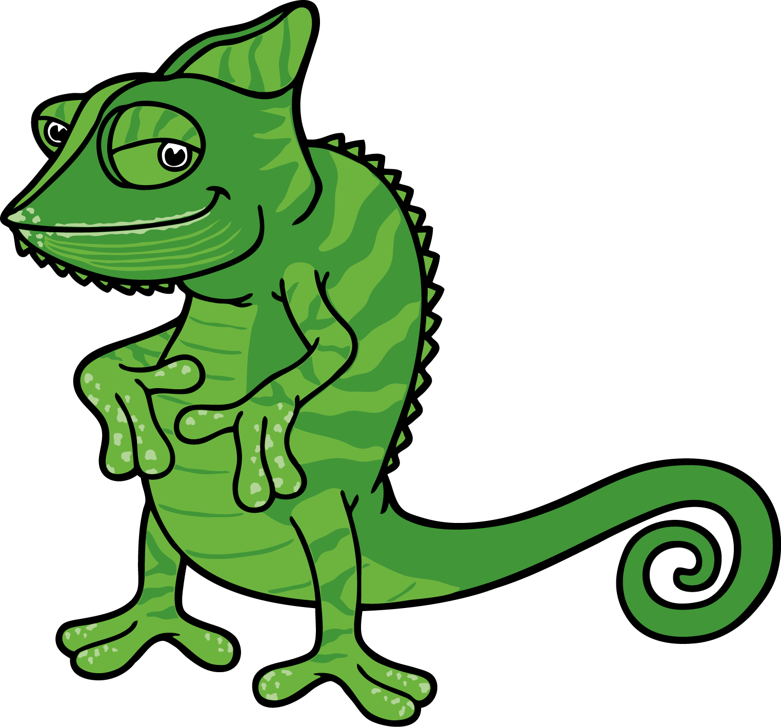 The - Cartoon Chameleon Transparent (1523x1418), Png Download