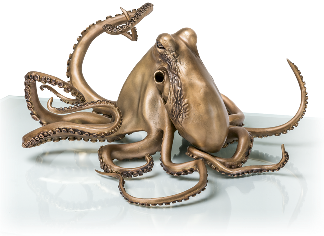 Bronzefigur Octopus Von Viktor Palus - Bronze (660x478), Png Download