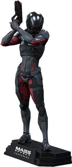 Sarah Ryder 7” Action Figure - Mass Effect Andromeda Png (600x600), Png Download