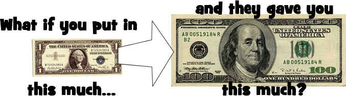 You Invested Only One And Got One Hundred Out Of The - $100 Giveaway (677x189), Png Download