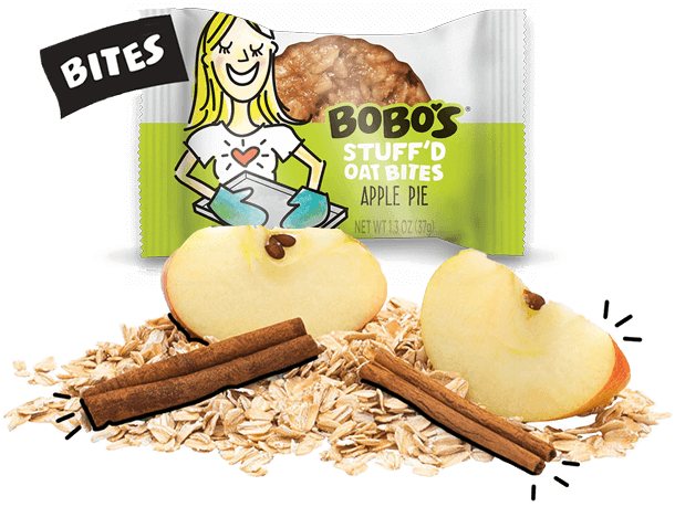 Apple Pie Stuff'd Oat Bites - Bobo's Oat Bars, Oat Bites,apple Pie,gf 5/1.3 Oz (636x495), Png Download