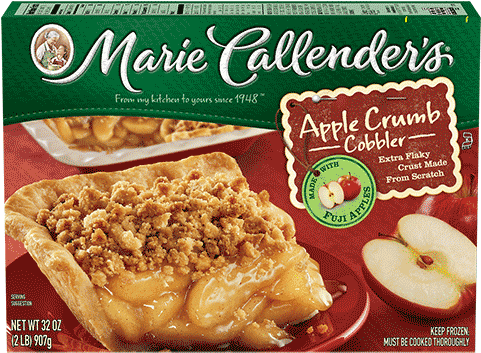 Apple Crumb Cobbler - Marie Callenders Pie, Chocolate Chip Cookie Dough Cream (500x500), Png Download