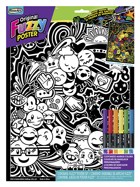 Mattel Fjb08 Roseart Fuzzy Super Tip Markers (24 Count) (600x600), Png Download