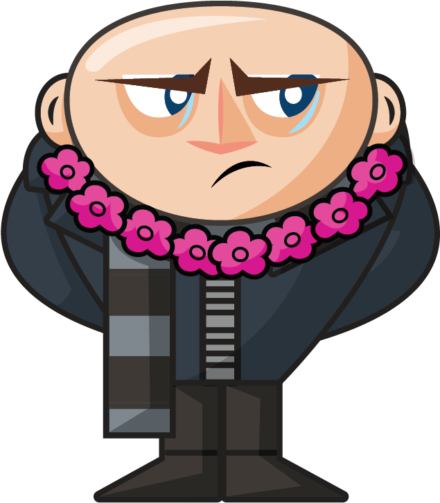 Luau Gru - Mineez Minion Luau Gru (960x961), Png Download