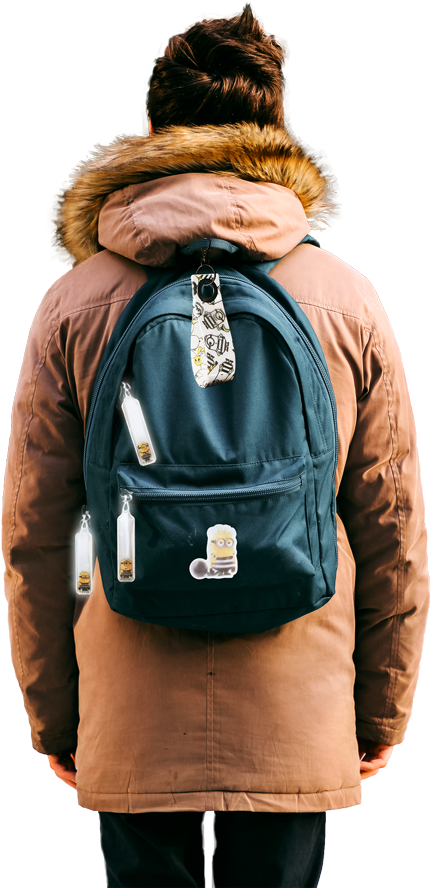 Download Transparent Reflective Sticker Set - Backpack - PNGkit
