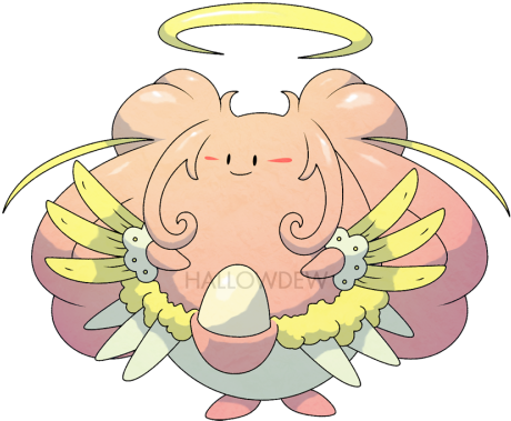 Mega Blissey Normal Ghost Happiny Chansey Blissey - Pokemon Blissey Mega Evolution (500x418), Png Download