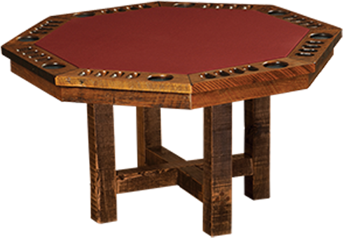 Barnwood Timber Base Poker Table - Fireside Lodge B16705 Barnwood Six Sided Poker Table (500x500), Png Download