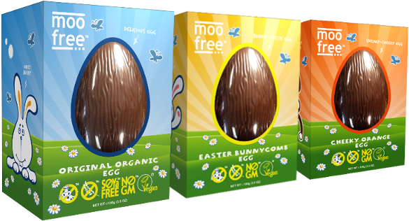 Moo Free Chocolate Easter Eggs - Moo Free Chocolate Egg (600x334), Png Download