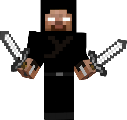 Herobrine Assassin Minecraft Skin - Download Skin Minecraft Herobrine (445x421), Png Download