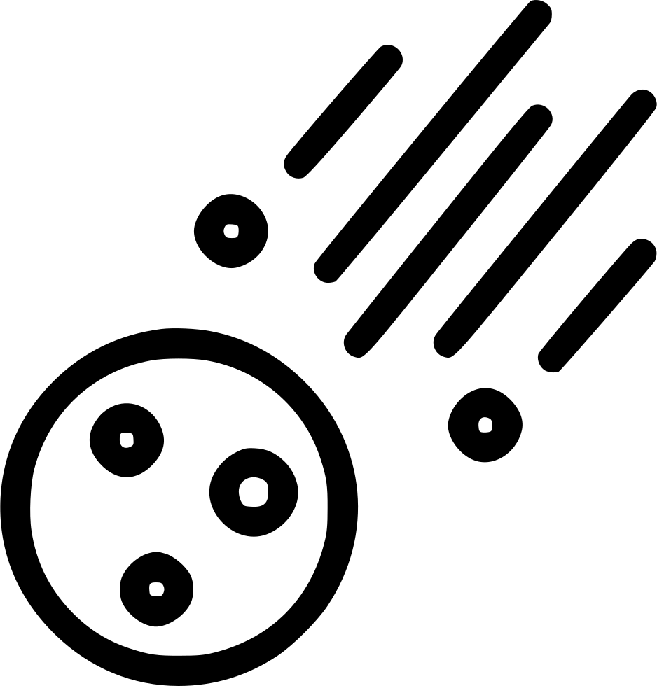 Asteroid Meteor Space Comet Rock Cosmos Comments - Meteorite Png Icon (938x980), Png Download